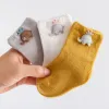 Wärmer 3 Paare Babysocken Neugeborene Baby Jungen Mädchen 03 Jahre Kinder weiche Baumwoll -Cartoon -Kinder -Kinder Socken für Mädchen