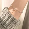 Perlen süße koreanische Nachahmung Perlenverbindungskette Armband für Frauen Mädchen eleganter Charme Crystal Bowknot Bogenschmuck Frauen Party Geschenke 240423