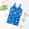 Swimwear Children Professional Buoyant Swimming Suits Cute Printed Float Striped Swim Vest Kids Boys Floatation Swimsuit Buoyancy