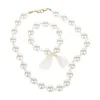 Choker Children Supplies Girls Jewelry Artificial Pearl Necklace Bracelet Set Kids Little Girl Princess Poshoot Decorations