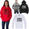 Sweatshirts Zombies äter hjärnor så du är säker hoodie rolig kostym halloween tröja roliga sarkasm ord citat grafisk tee tröja toppar