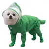 Hundkläder fyrbent husdjur regnrockar lämpliga för stora medelstora och små kläder vindtät regntät valp regnkläder 270f