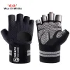 Gants gants en valeur mi-doigt gants de fitness avec support de bracelet pour les hommes