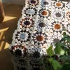 Decken handgefertigtes Häkeldecke Tischdecke Oma Square Throw Throhres Sitzkissen Home Decor Matte Pad 80x60 cm