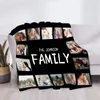 Coperta personalizzata con 15 ricordi di famiglia POS Love Memories personalizzate Trova coperta con regalo di testo per amici di famiglia 240417