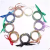 5 datorer/set Bowknot Party Favor Glitter Bangles Girls All Weather Stack Sile Plastic Glitters Jelly Armband Gifts Drop Delivery Home GA DHDN5 S DHDN