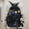 Rucksack coole Frauen Männer Graffiti Muster Trendy Lady Reiseabzeichen Harajuku Tasche weibliche männliche College -Mädchen Boy Studentin