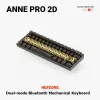 Keyboje Nowe Anne Pro 2D Bluetoth Wireless Pnered DualMode RGB Podświetlenie mechaniczna klawiatura dla 60% Notebook Niestandardowy klawiatura