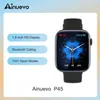 Armbandsur Ainuevo P45 Bluetooth Call Smart Watch 1,8 HD Display 120+ Sportlägen Hjärtfrekvens Vattentät IP67 Smartur för män Kvinnor 240423
