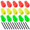 Accessori 30pcs pesca a mosca in schiuma float tubo strike indicatori eva oval bobbri galleggianti drop lacrima pompano piattano per la pesca della barca