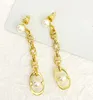 Designer che penzola per donne di alta qualità in oro di lusso in oro di lusso perle long lampadario per le orecchie regali di gioielli dropsship