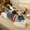 Cushions New Arrive 50/70/100/120cm Cute Soft Kawaii Giant Husky Plush Toys Dog Stuffed Doll Animals For Boy Girlfriend Gift Home Decor