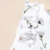 One-Pieces 2PCS Summer Baby Sleeveless Casual Style Pure Cotton Elegant Small Flower Slim Fit jumpsuit Cute Little Girl Crawling Clothes