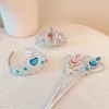 Accessoires de cheveux 3 pcs / ensembles Enfants mignonnes couronne princesse magique basse-bande couvre-bande de tête belle sweet anniversaire show traide tresses pour enfants accessoires