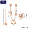 Accessories Wooden Teether Baby Play Gym Pacifier Clip Chain Silicone Beads Personalize Dummy Clip Baby Teether Stroller Toys Pram Clip Bell