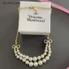 Viviane Westwood Necklace Designer Viviane Empress Dowager XIS Butterfly Pearl Necklace