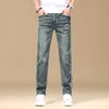 Jeans masculins avec bandes latérales nostalgiques Slim Fit Small Paper Strips 2024 ÉTAMBE ELASTIC BRODERY MODE LABLE CASSET pour les hommes