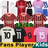 24 25 Giroud Pulisic Maglie da calcio per adulti 2024 2025 Ac Quarta beige nera Milans Rebic Theo Loftus-Cheek Jovic Rafa Leao Football Shirts Men Kit Kit Uniformi