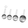 Outils de mesure 4pcs Scoop de café Gadgets de cuisine à poignée longue 1 1/2 1/3 1/4 cuillère à soupe de cuisson des ingrédients à sec.