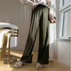 Silk Satin 2024 Été Nouveau pantalon à jambes larges pour femmes
