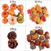 Decoratieve bloemen 50/12 -stcs kunstmatige Hallowee Pumpkin Simulation Groente Diy Craft Autumn Fall Wrans Decorations Mini For Home Party