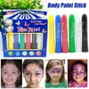 Body Paint 6Pcs/Set Luminous Face body Paint Crayon Glow Stick Party Supplies Vibrant Color Neon Body Paint Stunning No Odor Makeup Paint d240424