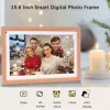 Ramar 15.6 i stort WiFi Digital fotoram 1920*1080 IPS -skärm Cloud Digital Picture Frame 16GB lagringskapacitet Appfoton Delning