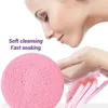 Makeup Removal Sponge Pad Soft Facial Sponge Exfoliating Purple Wash Round Compressed Face Cleansing Sponge for Women Girls