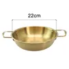Plates Korean Stainless Steel Thick Dry Pot Ramen Kimchi Soup Handle Seafood Stockpot For Household Double