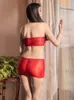 Sets zwei Stücke Frauen sexy transparente mini mikro bleistifte röcke