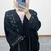 Ethnic Clothing Womens Muslim Fashion Bat Sleeve Middle East Dubai High Temperature Rhinestones Loose Large Cardigan Robe Jalabiya For Women