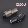 Lights Tactical Surefir X300U X300 Ultra XH35 x300V Металлический пистолет Скаутный световой пистолет световой фонарик фонарика фонаря для 20 -миллиметровой рельсы