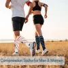Strumpor 1Pair Compression Socks for Men Women 2030 mmHg Kne High Bästa stöd för medicinska, atletiska, sport, resor, springande sjuksköterskor