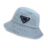 Diseñador de mezclilla Hombo de cubo para mujer Casquette Bob Boba ancha Sombreros Summer de lujo Sombreros de moda Fishermans Fishermans Protección de luz solar