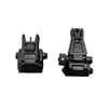 Tactical PRO Gen3 Front and Rear Sight Set Back Up Foldable Flip Sight Compact Mini Optics Rifle Hunting Picatinny Weaver Rail Full Metal Construction