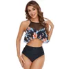 Lotus fashion Leaf Mesh Year's New Bikini High Waist Size Swimwear For Women Bikini Y05 2024 0424-4