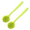 2 paquetes Cepillo para el cuerpo de baño de silicona con una manija larga Soft Soft Hunds Doble Limpying Switer Boss Broye Promueve B 240418