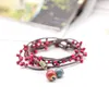 Charm Bracelets Candy Plant Sweet Style Red Beads Multilayer Bracelet Woman Romantic Valentine's Day Present Girlfriend Lovely Birthday
