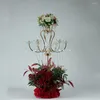 Kandelaars Acrylbloemen Rek Candelabra Crystal Stands Wedding Tafel Centerpieces Floral Road Lead Party Decoratie