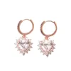 Gioielli a forma di cuore zircone instagram popolare design di fascia alta sense orecchini alla moda femminile