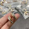 Stullo di design a diamante oro tre orecchini ad anello di colore per donne 18k rosa separazione oro più alta con le orecchini originali di carrtiraa