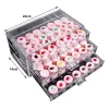 Kits 1 Set Storage Box Triple Layer Large Capacity Plastic Divided Display Nail Glue Organizer for Desktop Make up Organizer