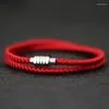 Bedelarmbanden eenvoudige stijl kiel touw armband mannen roestvrij staal magentic clasp macrame braslet cadeau voor hem outdoor survival braclet