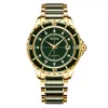 Montre-bracelets Natural Emerald Men Jade Automatic Mechanical Watchs Japan Movement Calendar Sapphire Glass Men's Imperproof