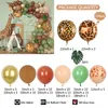 Decoração de festa Jungle Safari Balloon Garland Arch Kit Brown Green Latex Balon Pattern Pattern Foil Ballon Baby Shower Kids Birthday Birthday Birthday