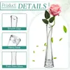 Vase 72 PCs klarer Glasknospen -Vasen Bulk Single Stamm Blume dünne dekorative Zylinder für Mittelstücke Home 240420