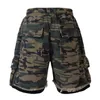 Shorts masculinos Cargo Camoufalge Men Vintage Loose 2024 Summer Streetwear Hip Hop Baggy