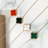 Midrange charm and brilliant jewelry for Clover Single Flower Bracelet Womens Gold Thickened Rose Luck with common vnain