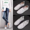 Casual Shoes Genuine Leather Sneakers For Women Plus Size 42 Spring Summer Skate Ladies Vulcanized Little White