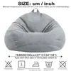 Chair Covers Bean Bag Chair without Filling Stuffed Giant Beanbag Sofa Bed Thick Linen Flocking Pouf Ottoman Seat Puff Lounge Furniture T240422